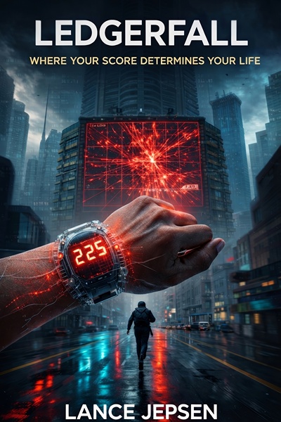 Ledgerfall book cover by Lance Jepsen